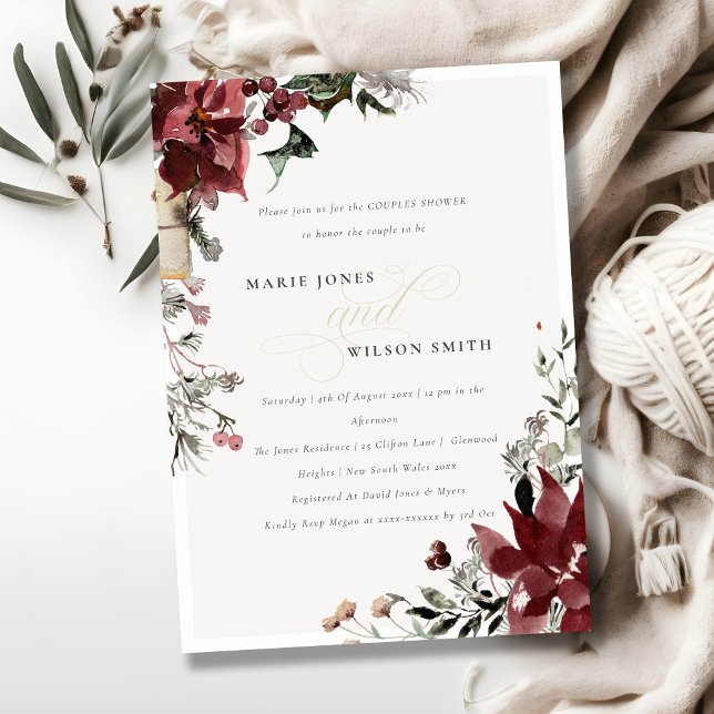 Warm Winter Festive Foliage Couples Shower Invite (Creator Uploaded)