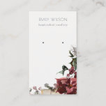 Warm Winter Festive Foliage Stud Earring Display Business Card<br><div class="desc">If you need any further customisation please feel free to message me on yellowfebstudio@gmail.com.</div>