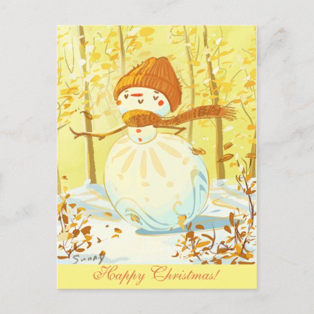Warm Winter Holiday Postcard (Front)