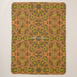 Warm Winter Liquid Mandala Art  Sherpa Blanket