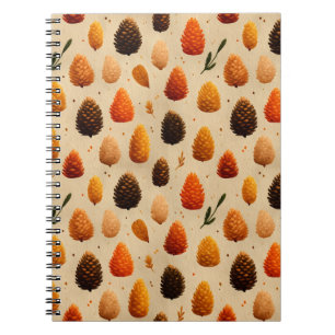 Warm Winter Pinecones Pattern Notebook