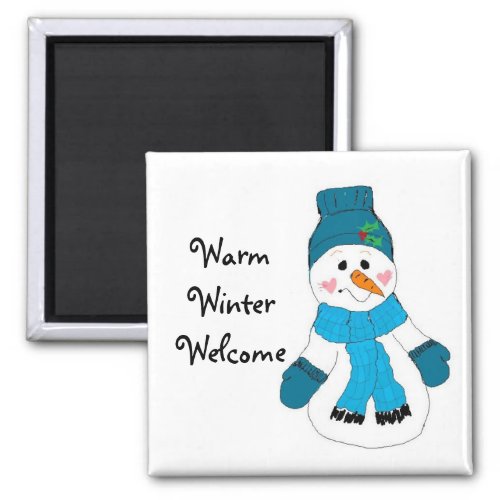 Warm Winter Welcome Magnet