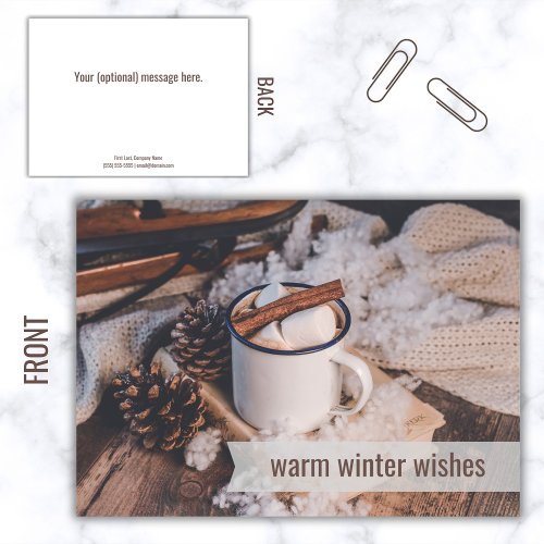 Warm Winter Wishes Business Happy Holidays Cards