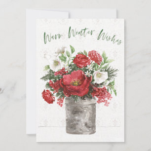 Warm Winter Wishes Holiday Card