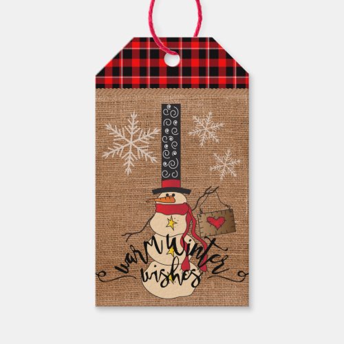 Warm Winter Wishes _ Snowman Gift Tags