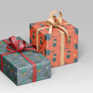 Warm Winter with hot tea and pastries Wrapping Paper