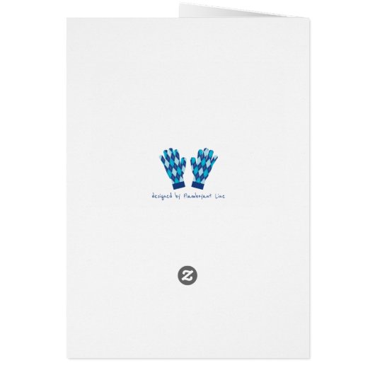 Warm Wishes Argyle Pattern Items Card - Blue (Back)