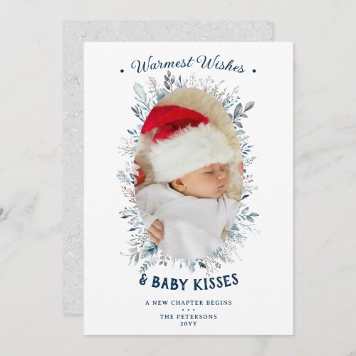 Warm Wishes Baby Kisses Holidays Chic Announcement