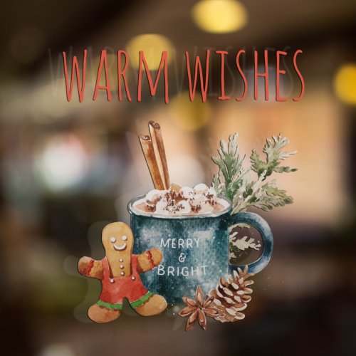 Warm Wishes  Christmas  Gift  Window Cling