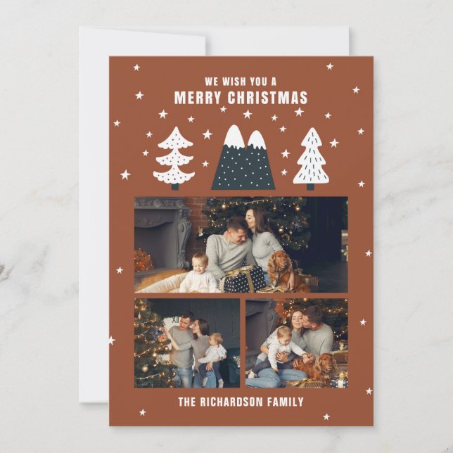 Warm Wishes Christmas Greeting Card (Front)