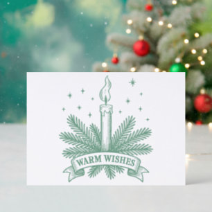 Warm Wishes Christmas Letterpress Card