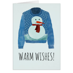 Warm Wishes Christmas Sweater Cards
