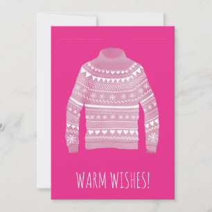 Warm Wishes Christmas sweater Holiday Card