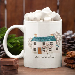 Warm Wishes Cozy Holiday Home Christmas Coffee Mug
