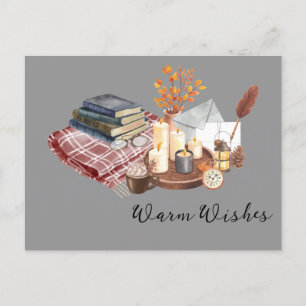 Warm wishes customizable postcard