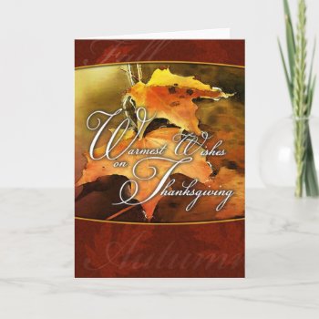 Warm Wishes Fall Sunset Thanksgiving Card by William63 at Zazzle