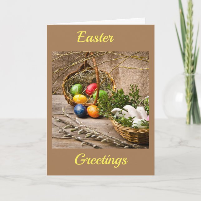 WARM WISHES FOR A VERY HAPPY EASTER HOLIDAY CARD (Front)
