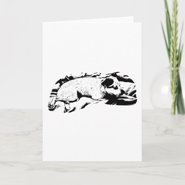 Warm Wishes from a Watchful Pup Card (Front)