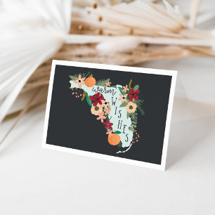 Warm Wishes From Florida Illustrated Note Card
