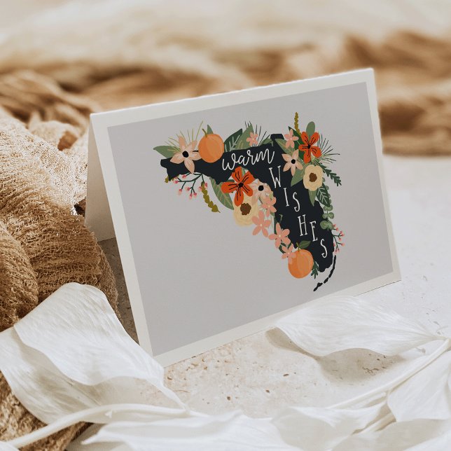 Warm Wishes From Florida Note Card | Grey (Creator Uploaded)