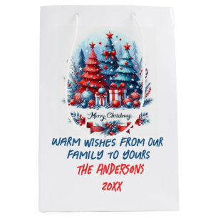 Warm wishes from our family to yours medium gift bag