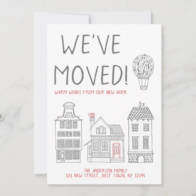 Warm Wishes from Our New Home We've Moved Announcement (Front)