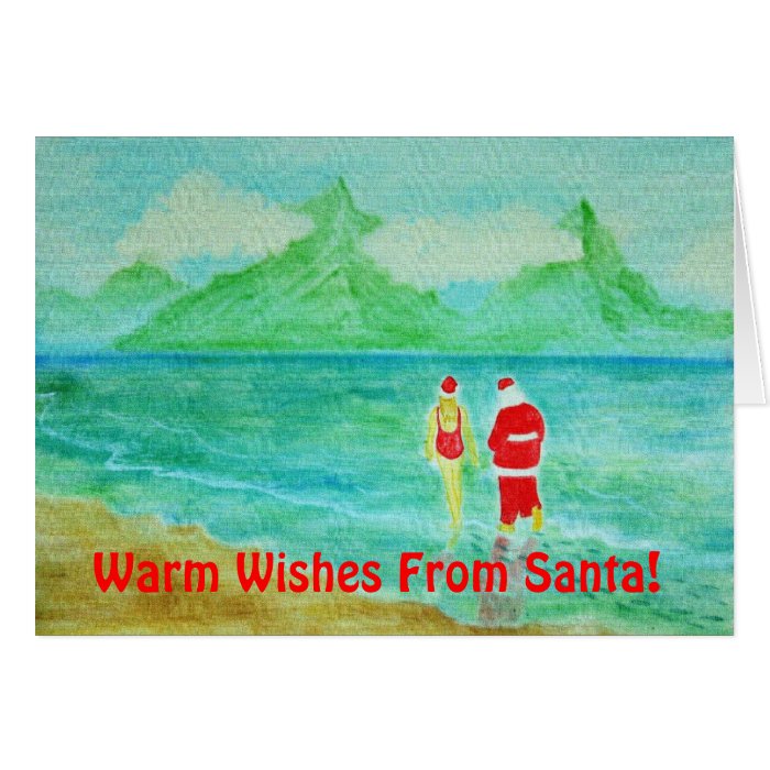 Warm Wishes Santa Greeting Card