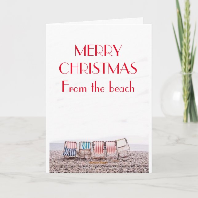 WARM WISHES FROM **THE BEACH** AT CHRISTMAS CARD (Front)