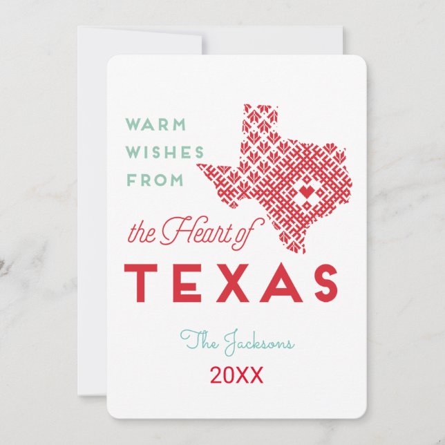 Warm Wishes from the Heart of Texas Invitation (Front)