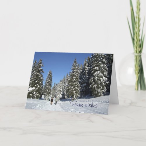 Warm wishes holiday card
