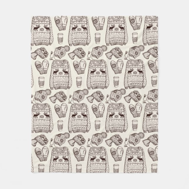 Warm Wishes Holiday Essentials Fleece Blanket (Front)