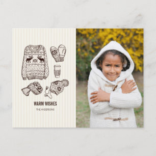 Warm Wishes Holiday Essentials Photo Postcard