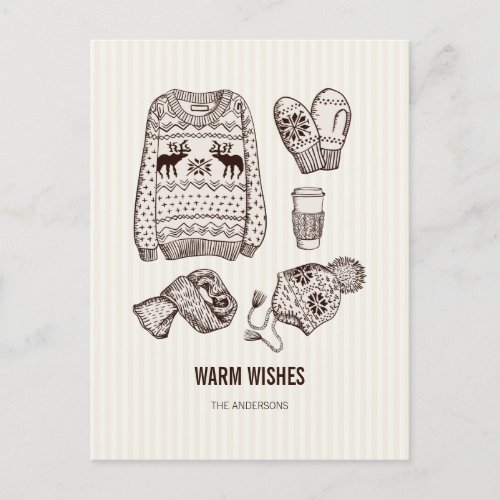 Warm Wishes Holiday Essentials Postcard