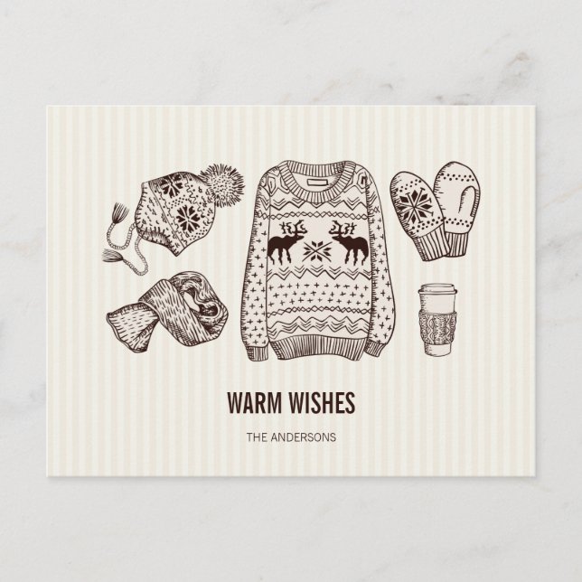 Warm Wishes Holiday Essentials Postcard (Front)