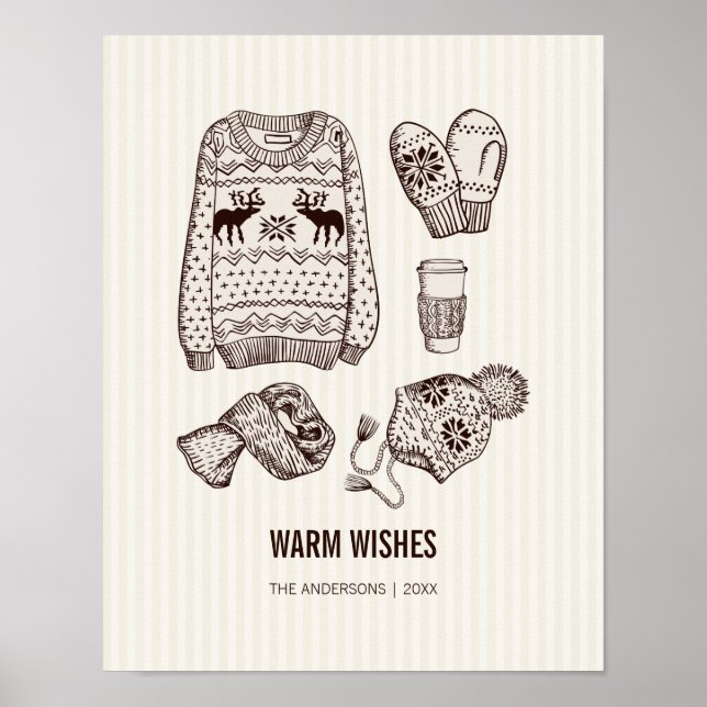 Warm Wishes Holiday Essentials Poster Print (Front)