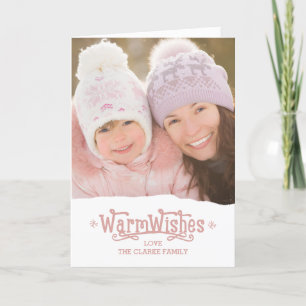 Warm Wishes Holiday Photo Greeting Card