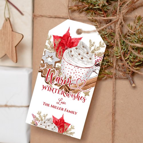 Warm Wishes Hot Chocolate Christmas Favor Tag