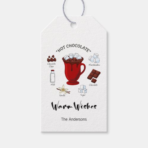 Warm Wishes Hot Chocolate Holiday Gift Tags