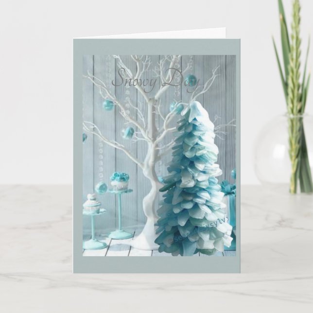 Warm Wishes on a Snowy Day Card (Front)