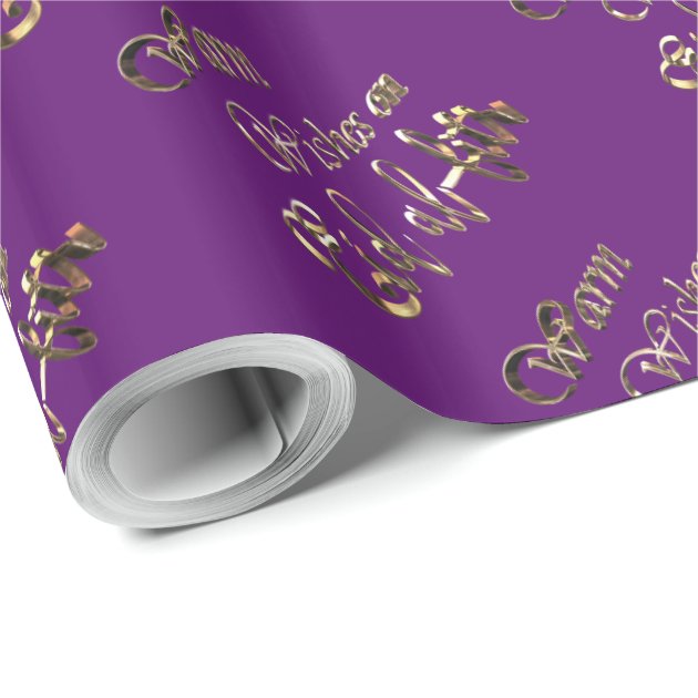 purple and gold wrapping paper
