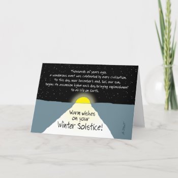 Warm Wishes On Your Winter Solstice! Holiday Card by AtheistCards at Zazzle