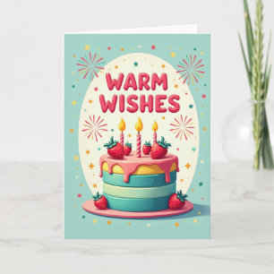 Warm Wishes Pastel Cake Card