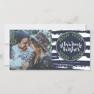 Warm Wishes   Photo Holiday Card