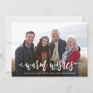 Warm Wishes Photo Holiday Card