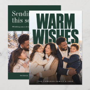 Warm Wishes PhotoPop Holiday Photo Card