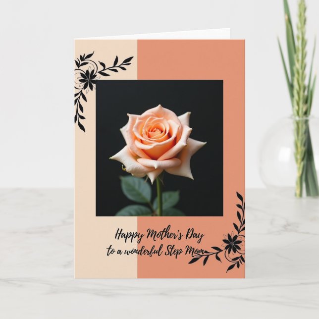 Warm Wishes Rose Mothers Card (Front)