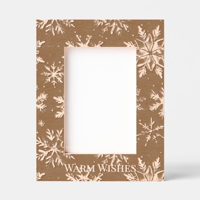 Warm Wishes Snowflakes Christmas Engraved Frames (Front)