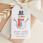 Warm Wishes Snowman Christmas Gift Tags<br><div class="desc">Add a finishing touch to your Christmas gifts with these winter themed gift tags.</div>