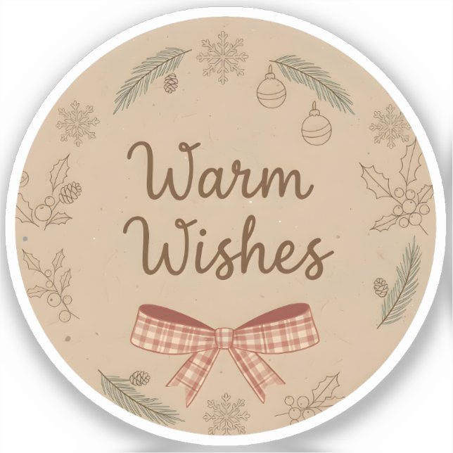 Warm Wishes Sticker (Front)