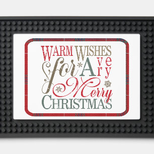 Warm Wishes Tartan Red/Green ID589 Bar Mat